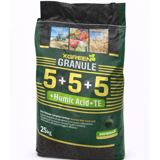 کود هیومیک اسید 5-5-5 ایکس گرین 25 کیلویی